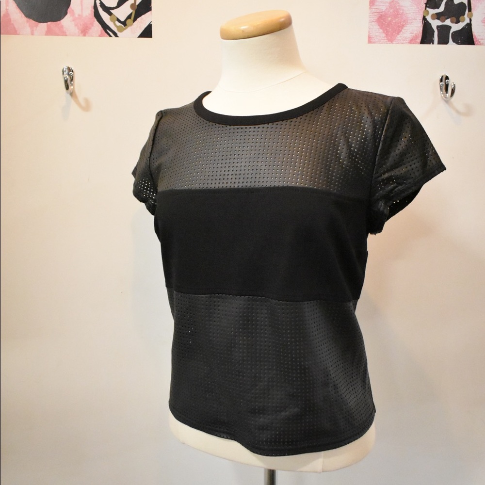 Faux Leather Top by GUESS